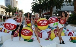 150 LVCS Promo Models Launch NEW POM-WONDERFUL Flavors & Set Longest Beach Ball Toss Guinness World Record